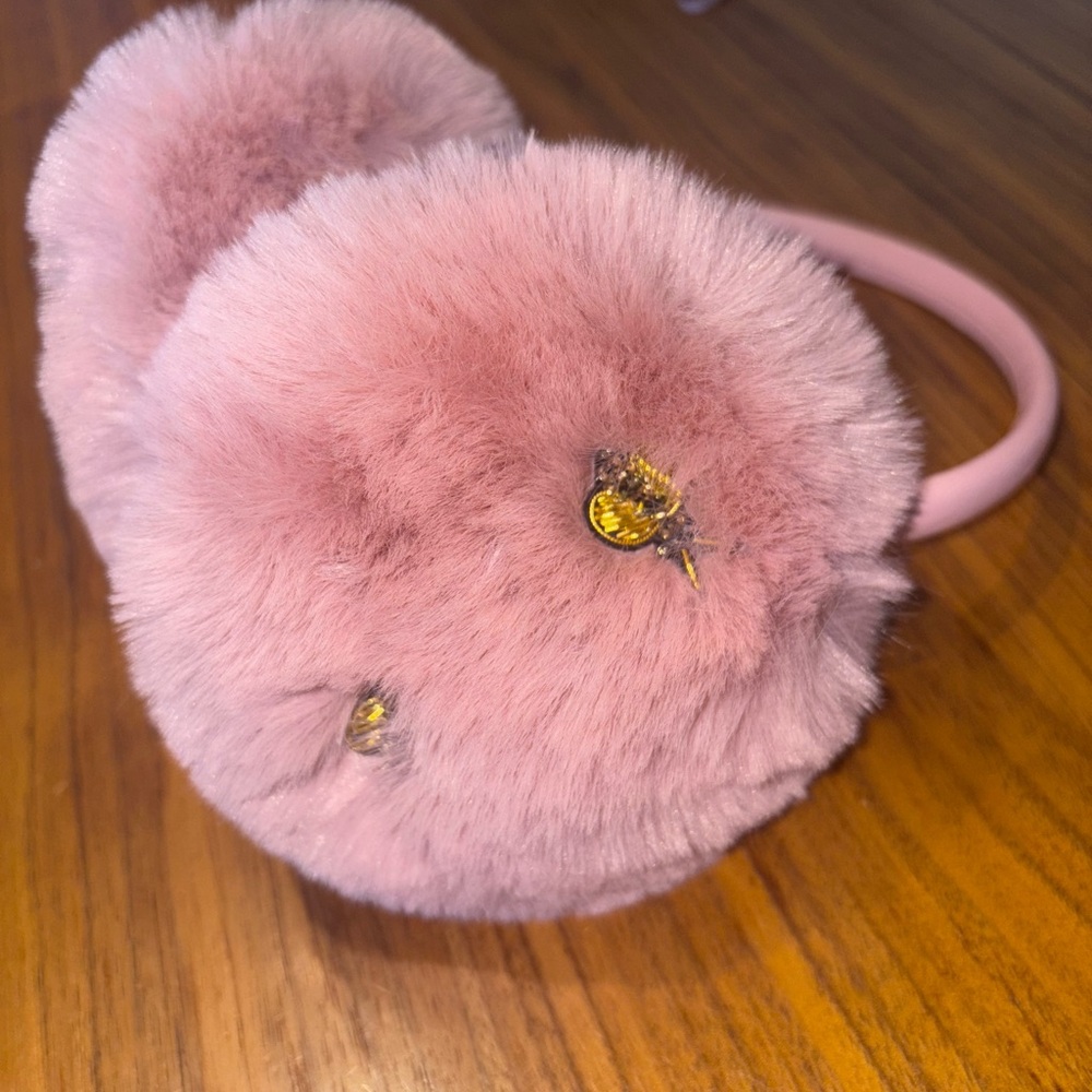 Ted Baker London Pink Faux Fur Earmuffs